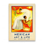 Mexican Folk Art Canvas Print — Vintage-Style Wall Art Poster