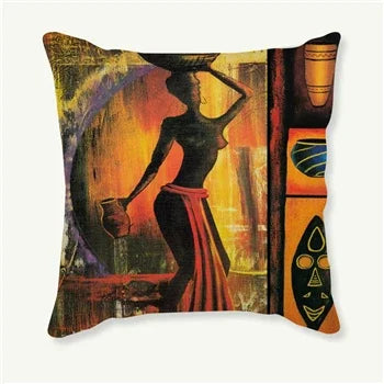 African Collection Living  Clothing Clipart Pillow Cushion  Woman case Sofa Car Decoration