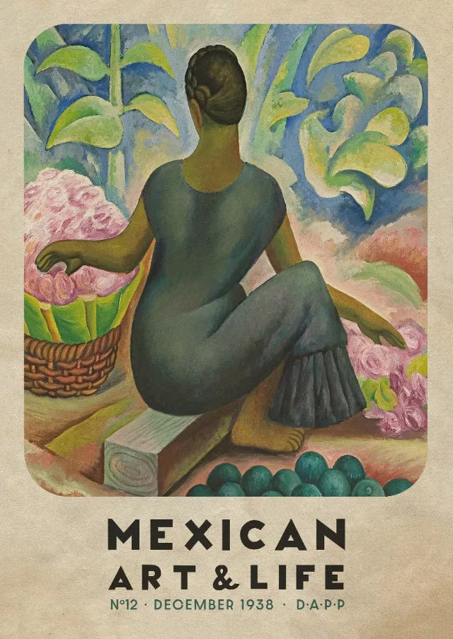 Mexican Art & Life Vintage Poster — 1938 Magazine Cover Canvas Print