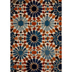 Moroccan Courtyard Mosaic Canvas Print — Mediterranean Arch Wall Art