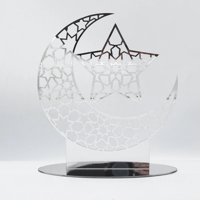 Ramadan & Eid Acrylic Tabletop Ornament – Islamic Home Décor Stand