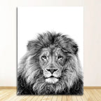 Safari Nursery Wall Art — Lion, Zebra & Elephant Print