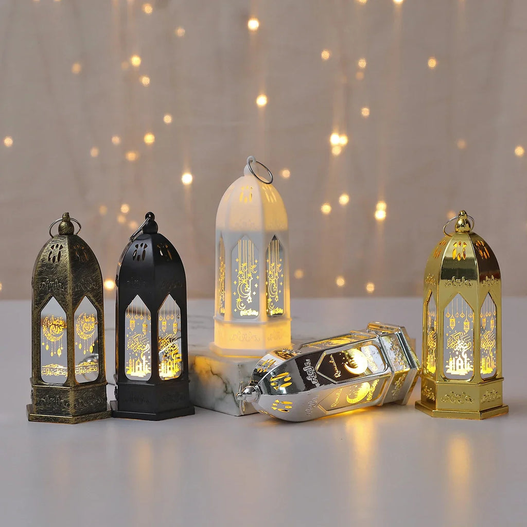 Eid Mubarak Moon LED Candle Lantern — Ramadan & Eid Al-Adha Décor