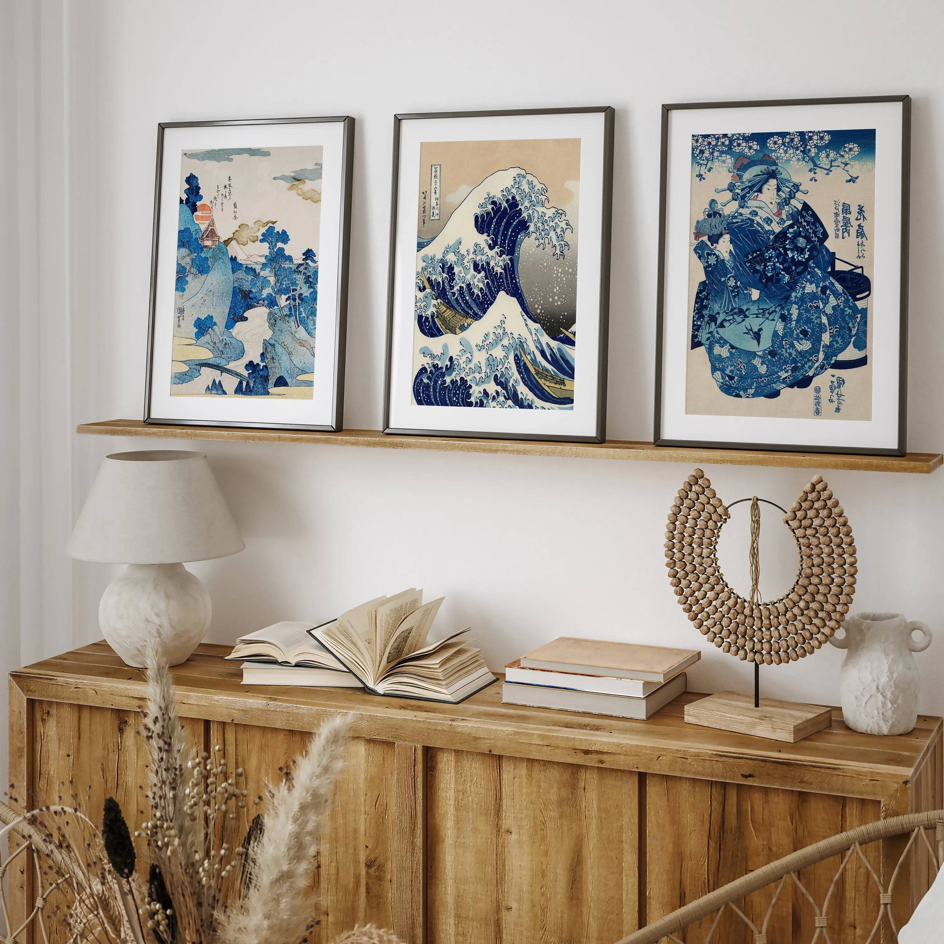 Japanese Prints Woodblock Art Minimal Wall Decor Kanagawa Print Hokusai Prints Great Wave Print The Great Wave Vintage Art Gift