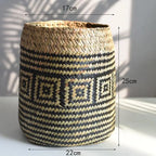 Hand-Woven Buri Storage Basket | Filipino-Inspired Plant Fiber Vase