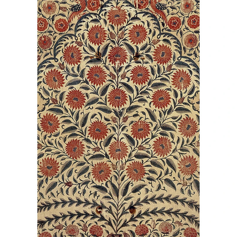 Mughal-Style Floral Botanical Wall Art Print — Indian Home Décor