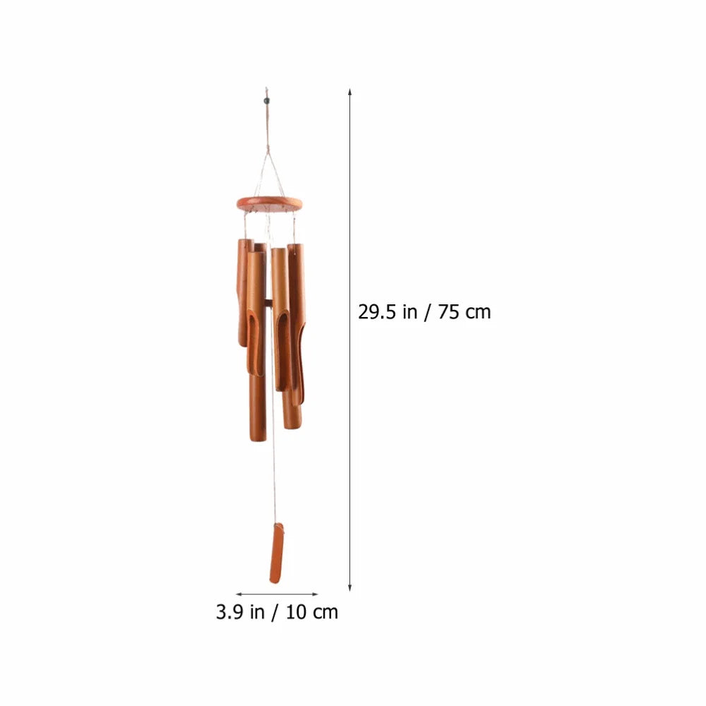 Bamboo Tube Wind Chime — Filipino-Inspired Hand-Carved Garden Décor