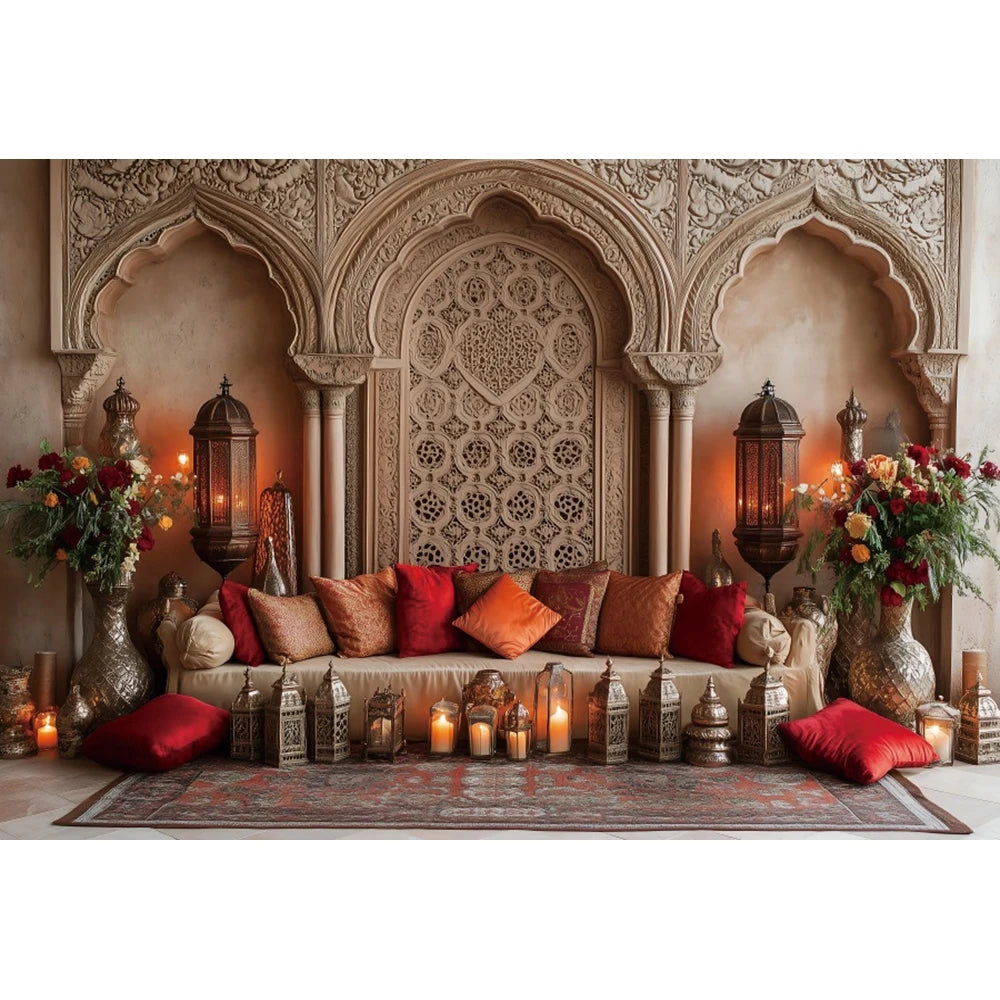 Moroccan Palace Arch Wall Backdrop — Moroccan Architecture Wall Hanging