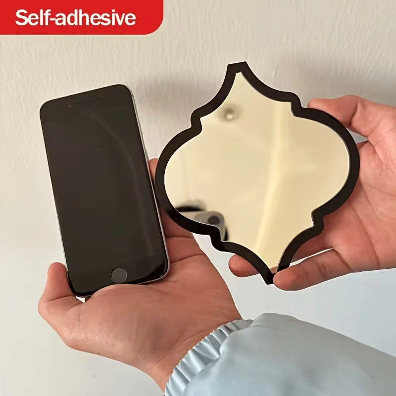 Moroccan-Style Wall Mirror Set – Classic Black Geometric Design
