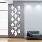 Teardrop Acrylic Mirror Wall Tiles – Self-Adhesive Home Décor Set