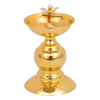 Brass Butter Oil Lamp — Traditional Buddhist Prayer Light