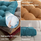 Square Floor Meditation Pillow — Tufted Yoga & Seating Cushion