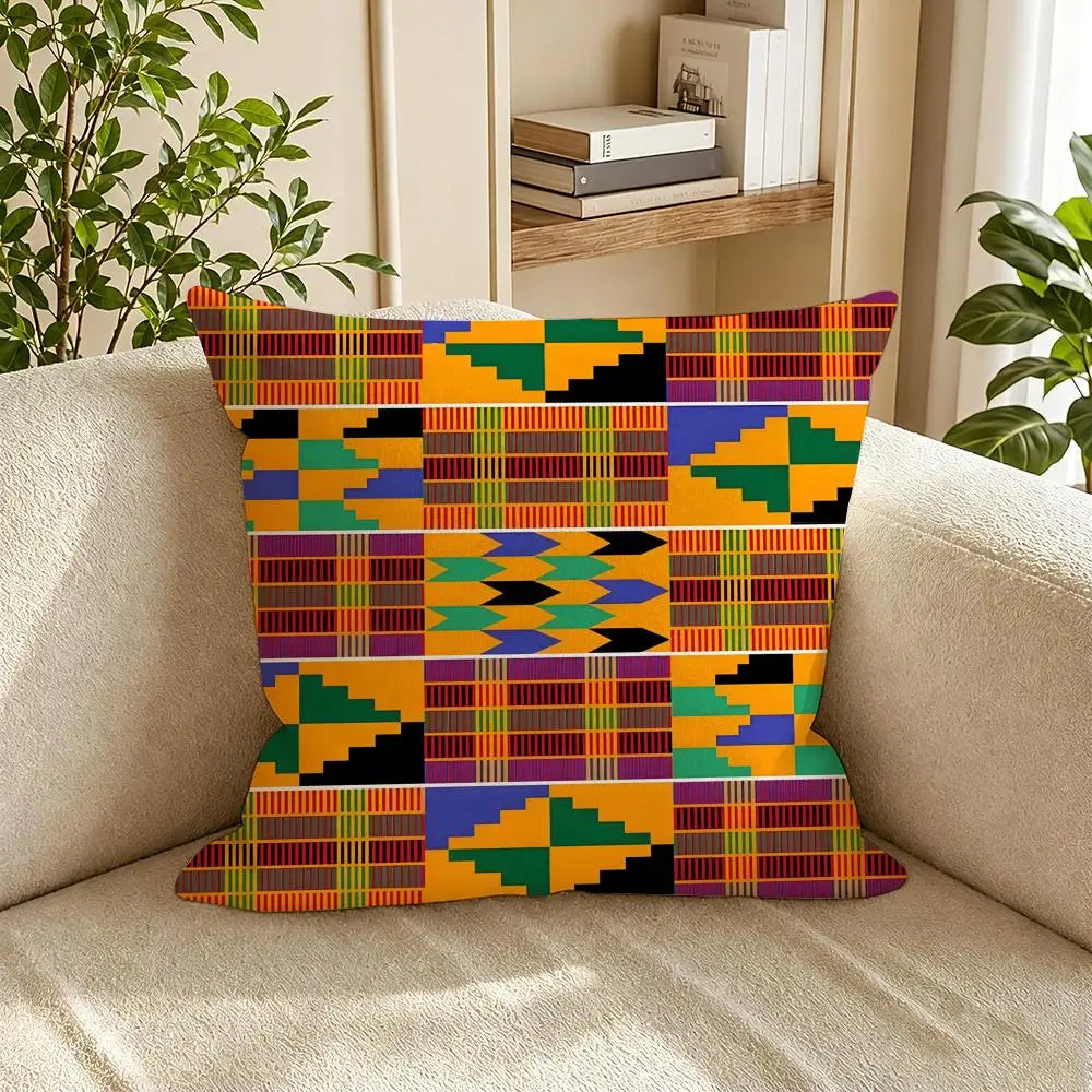 Design 1 kente pattern cushion cover