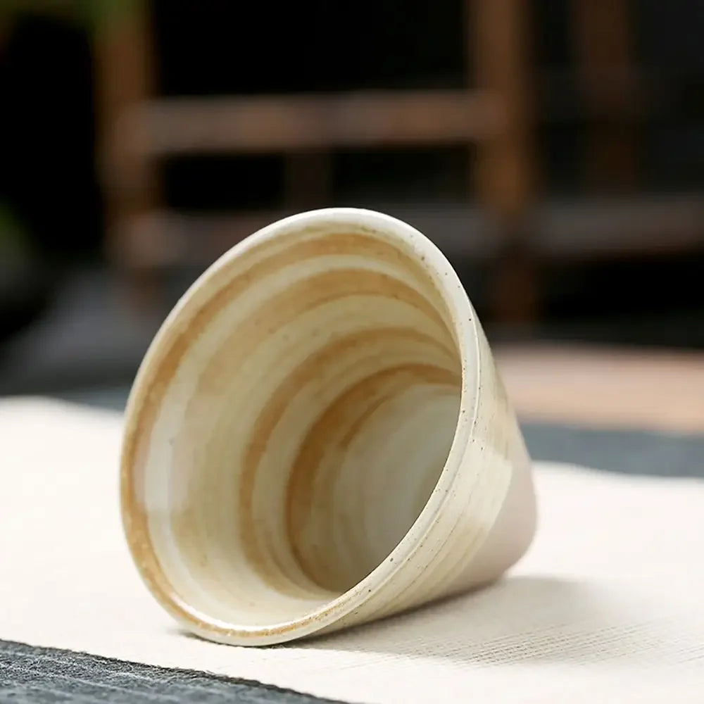 Japanese Pottery Tea Cup — Rustic Ceramic Coffee Mug