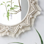 Round Boho Wall Mirror — Macrame Home Décor
