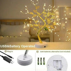 Cherry Blossom Bonsai Night Light — Touch Switch Table Lamp