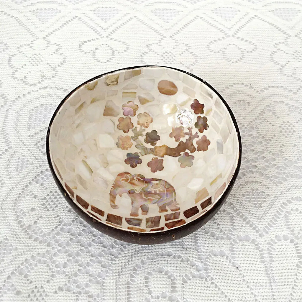Capiz-Inspired Coconut Shell Bowl — Handmade Filipino Storage &amp; Décor