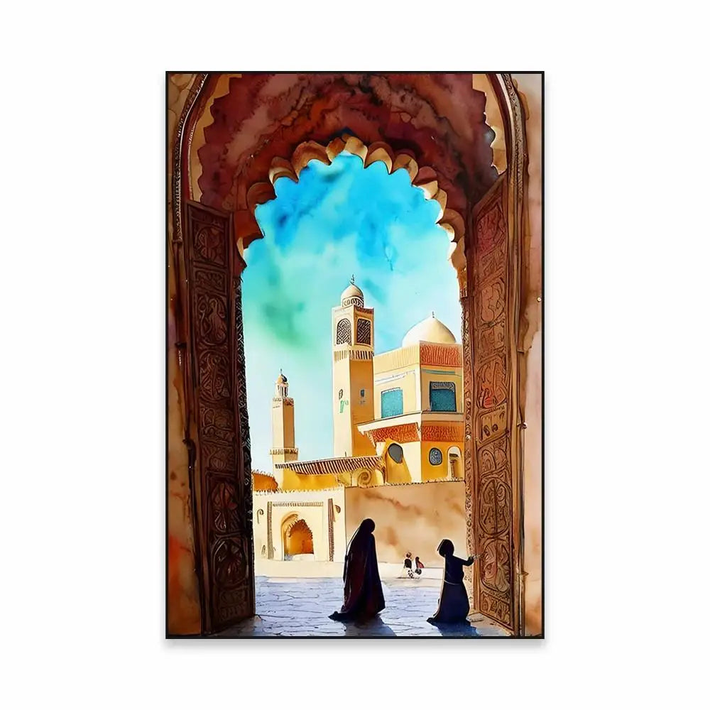 Morocco Travel Canvas Print — Chefchaouen Blue City & Moroccan Landscapes