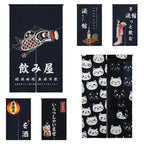 Lucky Cat Noren Door Curtain — Japanese Kitchen Partition