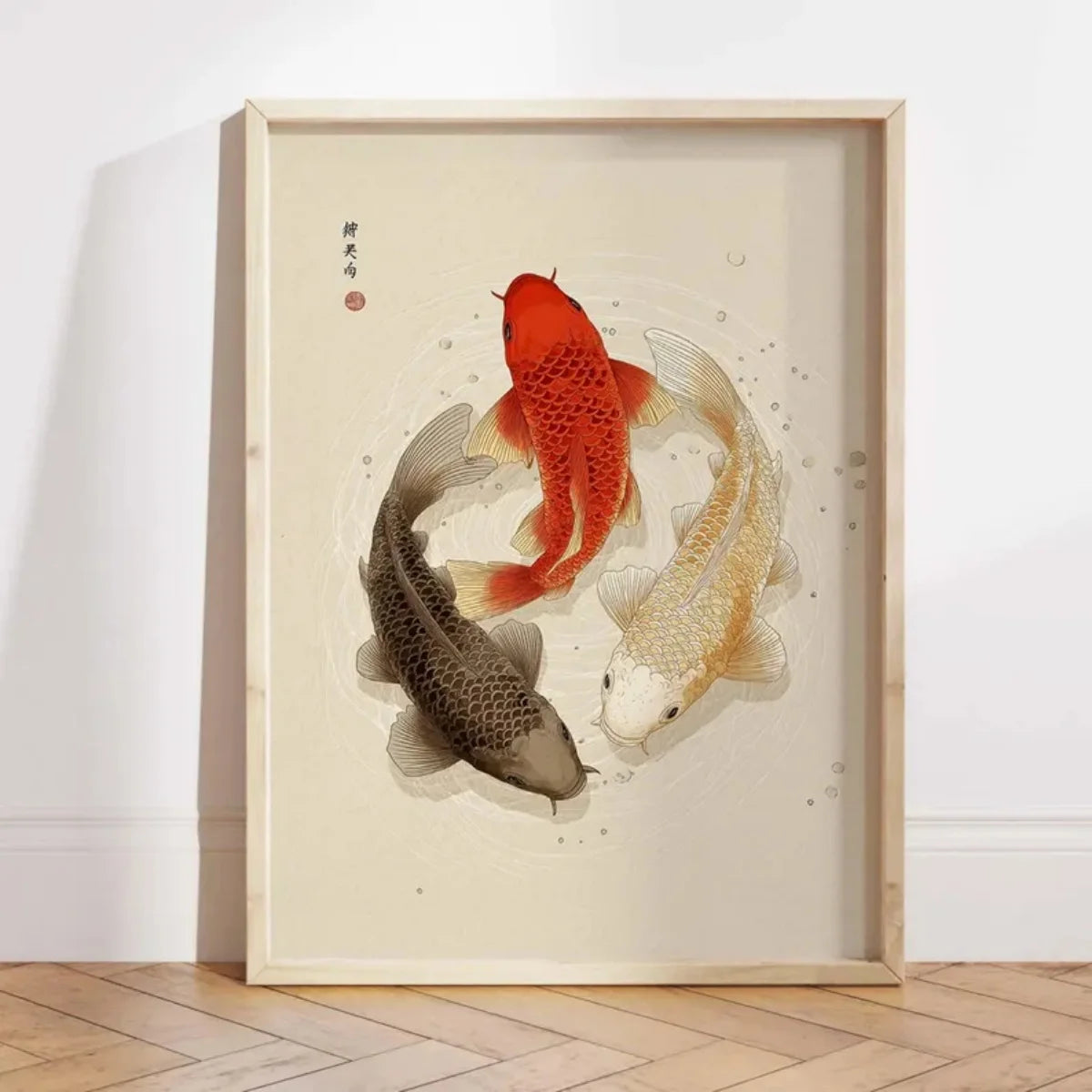 Japanese Koi Fish Canvas Prints Poster Japandi Vintage Fish Aesthetic Art Prints Bedroom Kitchen Home Decor Art Poster Gifts
