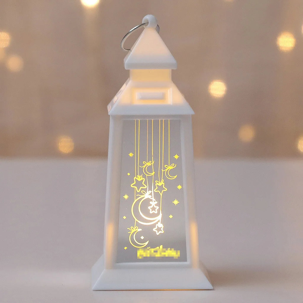 Eid Mubarak Moon LED Candle Lantern — Ramadan & Eid Al-Adha Décor