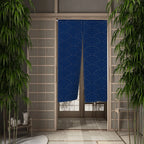 Great Wave Noren Door Curtain — Japanese Linen Half Curtain