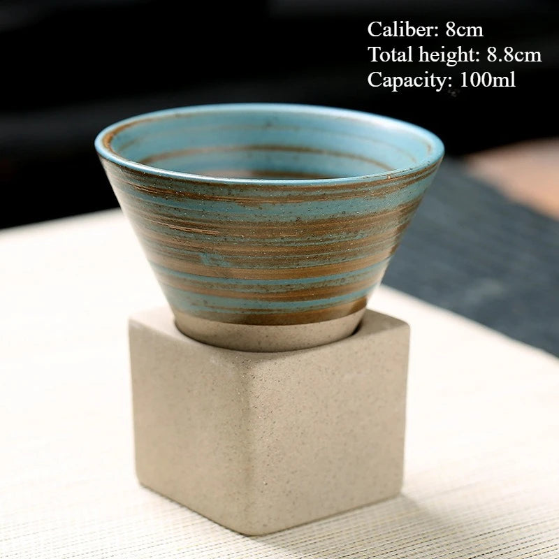Japanese Pottery Tea Cup — Rustic Ceramic Coffee Mug