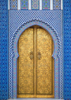 Moroccan Blue Door Canvas Print — Chefchaouen & North African Wall Art