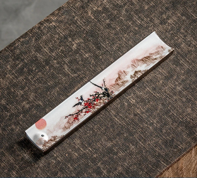 Zen Ceramic Incense Burner — Handmade Enamel Aromatherapy Holder