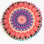 Moroccan Mandala Floor Cushion Cover — Round Bohemian Tatami Seat Cover