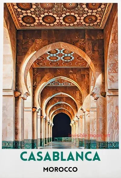 Travel Moroccan Art Casablanca Marrakesh Fes Building Art Poster Canvas Painting Wall Prints Picture for Room Home Decor