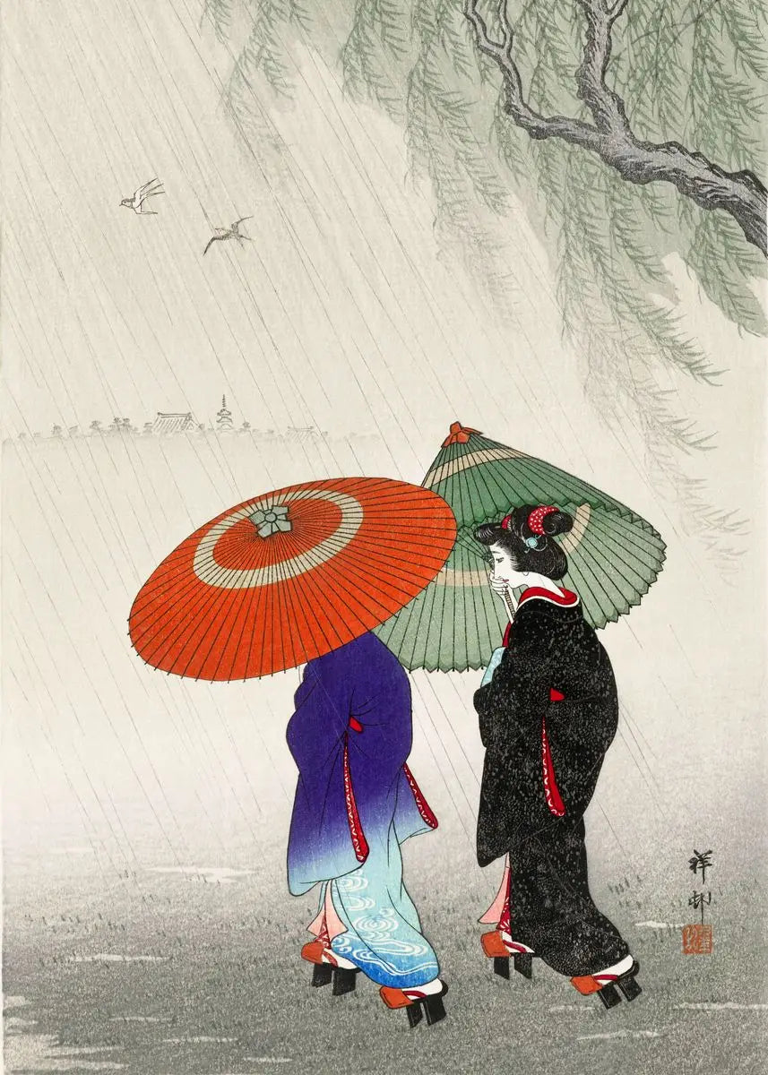 Ohara Koson Ukiyo-e Canvas Print — Vintage Japanese Kachō-e Wall Art