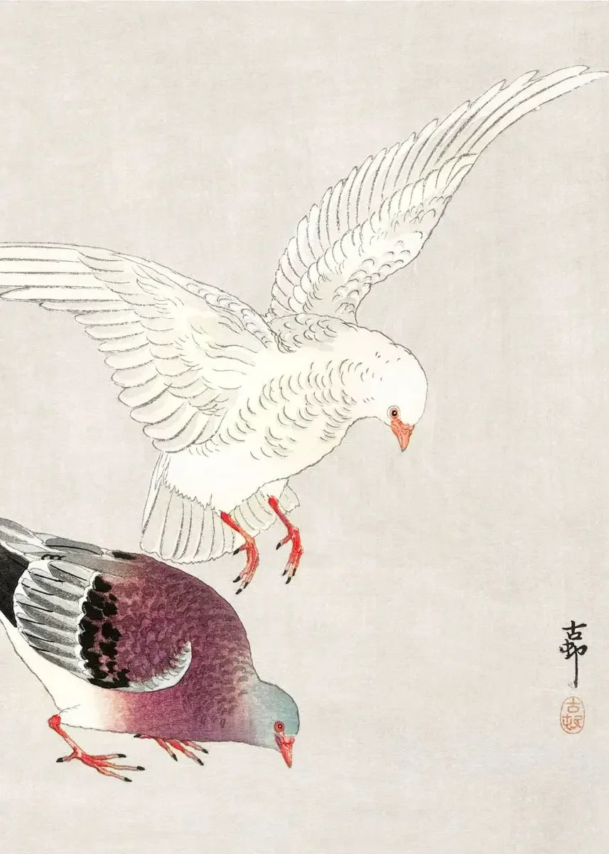 Ohara Koson Ukiyo-e Canvas Print — Vintage Japanese Kachō-e Wall Art