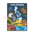 Philippines Travel Poster — Vintage Island & City Prints | Multiple Designs & Sizes