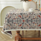 Moroccan Floral Tablecloth — Vintage Pattern Rectangular Table Cover