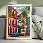 Havana Cuba Travel Poster Canvas Print — Latin Heritage Wall Art