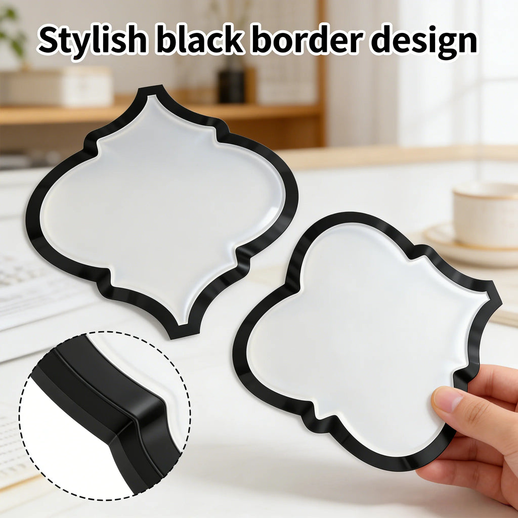 Moroccan-Style Wall Mirror Set – Classic Black Geometric Design