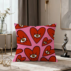 Milagro Sacred Heart Pillow Cover — Mexican Folk Art Cushion Cover