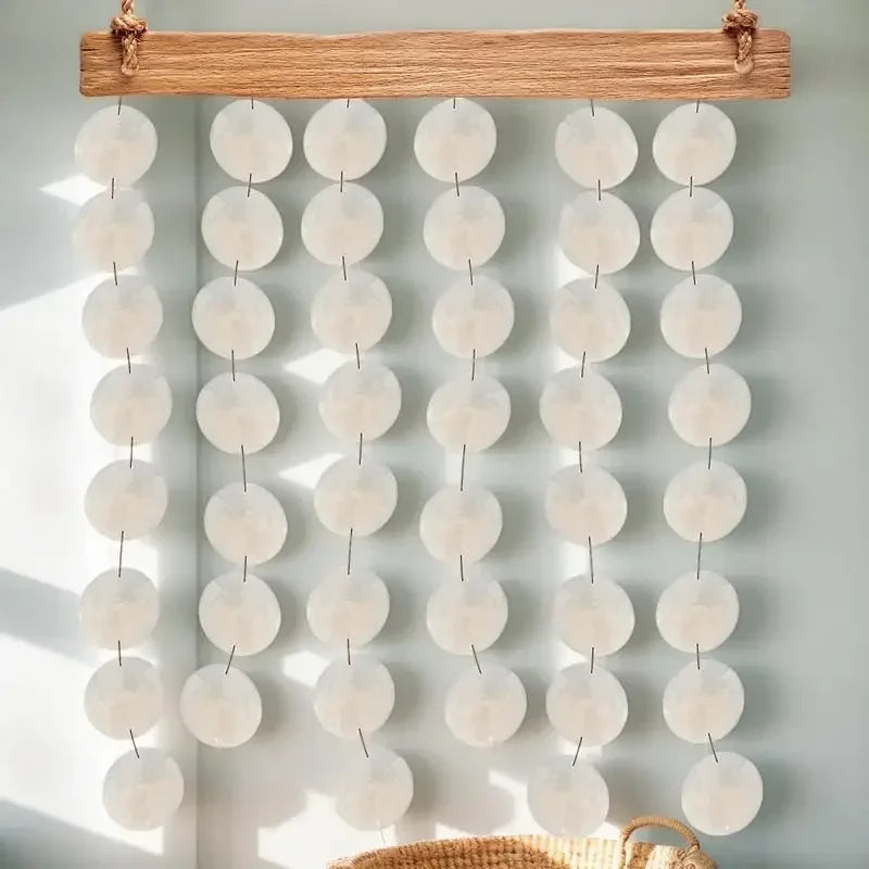 Natural White Capiz Shells round with Holes Top Quality for Wind Chimes Jewelry Making And Home Decor