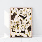 Ancient Terracotta Tribal Wall Art — Large Canvas Print