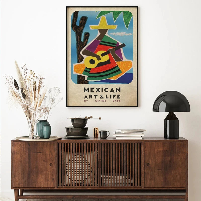 Mexican Art & Life Vintage Poster — 1938 Magazine Cover Canvas Print