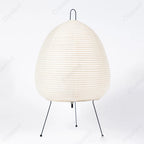 Japanese Rice Paper Table Lamp — Tripod Lantern Light, 3 Light Colors