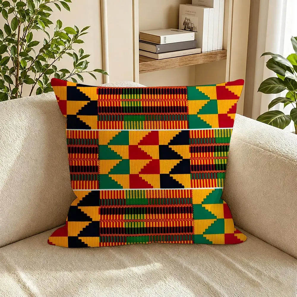 Design 2 kente pattern cushion cover