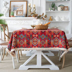Moroccan Floral Tablecloth — Vintage Pattern Rectangular Table Cover