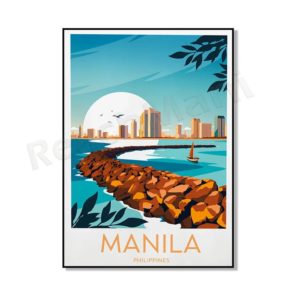 Philippines Travel Poster — Vintage Island & City Prints | Multiple Designs & Sizes