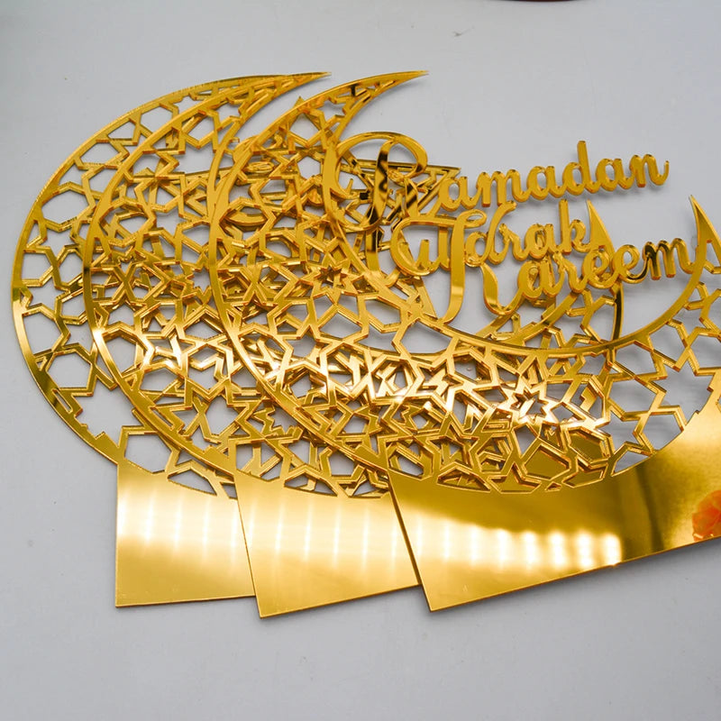 Ramadan & Eid Acrylic Tabletop Ornament – Islamic Home Décor Stand