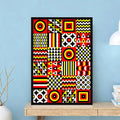 African Geometric Pattern Wall Art — Bold Tribal Print Poster