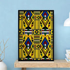 African Geometric Pattern Wall Art — Bold Tribal Print Poster