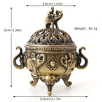 Brass Elephant Incense Burner — Handcrafted Indian Sculpture