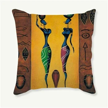African Collection Living  Clothing Clipart Pillow Cushion  Woman case Sofa Car Decoration